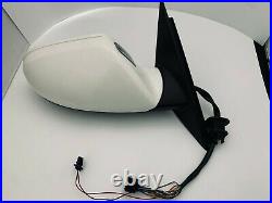 #108 White Right Passenger Side Mirror W Lane Assist For Audi A6 S6 2012-2016