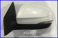 10-12 Mazda CX-9 Left Driver Side View Power Mirror With Blind Spot Alert White