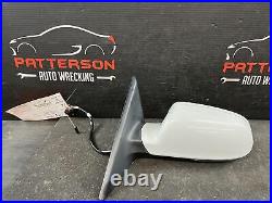 10-14 Audi A5 Driver Power Memory Blind Spot Side View Door Mirror White Is9r