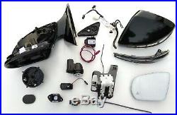 16-20 OEM MERCEDES E W213 COMPLETE MIRROR left / BLACK high gloss / camera FULL