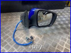 19-23 Renault Kadjar Driver Side Fold Wing Mirror Blue Terqh/blind Spot Scratch