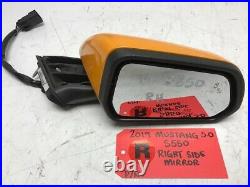 19 FORD MUSTANG 5.0 GT OEM RIGHT PASS SIDE POWER MIRROR With PUDDLE BLIND SPOT