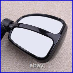 1pair Black Front Engine Hood Blind Spot Rearview Mirror Wide Angle Mirror Set