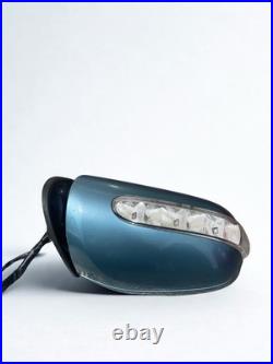 2003 Mercedes S Class W220 Driver Side Power Folding Wing Mirror Metallic Blue