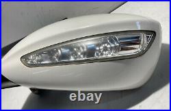 2014 Hyundai Sonata Left Driver Side Exterior Mirror With BLIND SPOT WHITE PEARL