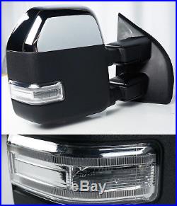 2017-2018 F250/F350 Power/Heat/Spotlight/Blind Spot/Signal Chrome Towing Mirrors