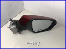 2018 Chevy Equinox Passenger Side Rear View Power Door Mirror Red Blind Spot