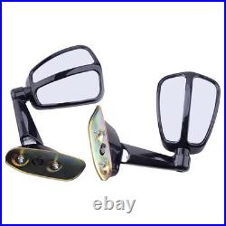 2pcs Black Engine Hood Fender Blind Spot Rearview Mirror Wide Angle Mirror Set