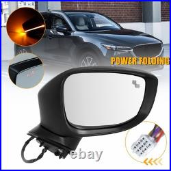 9Wires Black Door Wing Mirror Assembly Heated Electric For Mazda CX-5 2017-2022