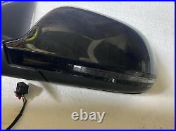 AUDI Q3 8U 2012-18 Left Passenger Side Complete Black Wing Mirror None Folding