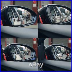 Adjustable Blind Spot Mirror Wide Angle Rear View Car Side Mirror 3M Adhesive