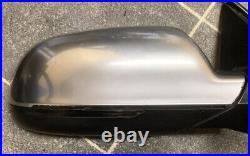 Audi A4 S4 B8 2008-15 Power Fold Electric Driver Side Wing Mirror Brushed Steel
