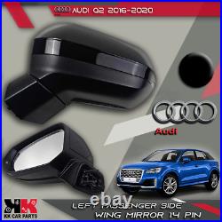 Audi Q2 2016-2020 Left Passenger Side Wing Mirror Black 14 Pin Power Fold 041444