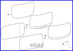 BMW Genuine Wide Angle Blind Spot Mirror Glass Heated Left N/S Side 51167186587