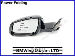 Bmw 1 F40 Left Passenger Side Door Wing Mirror / 5 Pin Power Folding / Black 475