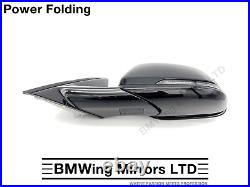 Bmw 1 F40 Left Passenger Side Door Wing Mirror / 5 Pin Power Folding / Black 475