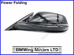 Bmw 1 F40 Left Passenger Side Door Wing Mirror / 5 Pin Power Folding / Black 475