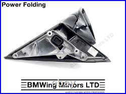 Bmw 1 F40 Left Passenger Side Door Wing Mirror / 5 Pin Power Folding / Black 475