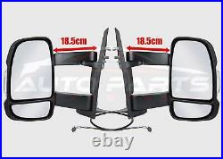 Citroen Relay Long Arm Wing Mirror Manual Complete Set Right O/S Left N/S 06 On
