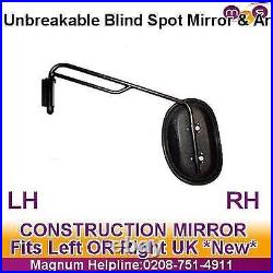 Construction Off Road Tractor Unbreakable Blind Spot Mirror & Arm Assy 58cm Dia