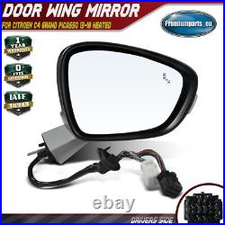 Electric Wing Mirror Drivers Side for Citroen C4 Grand Picasso 2013-2018 Heated