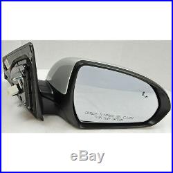 Factory Side View Door Mirror Blind Spot RH Right Silver For Hyundai Elantra