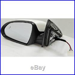 Factory Side View Door Mirror Power Blind Spot LH Drivers White For Kia Optima