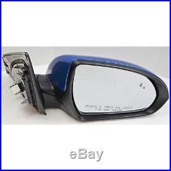 Factory Side View Door Mirror Power Blind Spot RH Right Blue For Hyundai Elantra