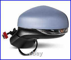 Fit Ford Fiesta MK8 2017-2024 Left Wing Mirror Electric Heated Power Fold Primed