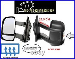 Fits FIAT DUCATO 2006-2024 UK Left Side Electric Mirror Unit Long Arm 23.5cm