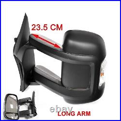 Fits FIAT DUCATO 2006-2024 UK Left Side Electric Mirror Unit Long Arm 23.5cm