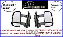 Fits PEUGEOT BOXER 2006-2024 UK Pair Electric Mirror Long Arm Temp Senser 23.5cm