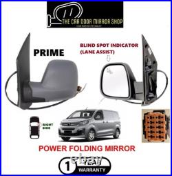 Fits Peugeot Expert 2016-2025 Right Side Electric Power Fold Mirror Unit Primed