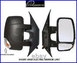 Fits Renault Master 2011-2022 Right Side Complete Electric Short Arm Mirror Unit