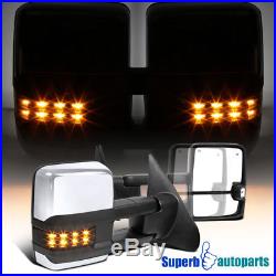 For 07-17 Toyota Tundra Power Heated Tow Mirrors+Smoke LED Signals+Blind Spot