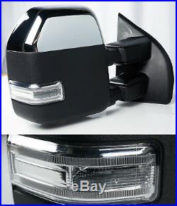 For 17-18 F250/f350 Power/heat/signal/blind Spot/spotlight Chrome Towing Mirrors