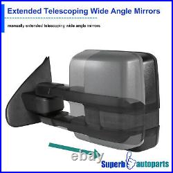 For 2007-2021 Toyota Tundra Power Heat Blind Spot Tow Mirrors+Smoke LED Signal