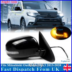 For 2013-2020 Mitsubishi Outlander MK3 GF 9-Pins Door Wing Mirror Heated Right