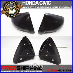 For 96-00 Civic 2Dr 3Dr SPOON Style Blind Spot Side View Mirrors ABS Manual