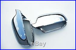 For Audi A4 S4 RS4 8K B8 Chrome Wing Mirror Door Caps Cover Trim Case Housing S