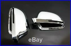 For Audi A8 S8 D3 Chrome Wing Mirror Door Caps Cover Trim Case Housing 07-10