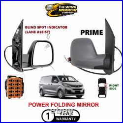 For Citroen Dispatch 2016-2024 Right Side Electric Power Fold Mirror Unit Prime