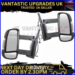 For Citroen Relay, 2006-on, Long Arm, Heated, Electric Full Door Mirror, 1 Pair