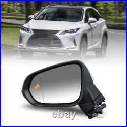 For Lexus RX450h RX350 2016-2022 Wing Mirror Blind Spot Heated Folding Left Side