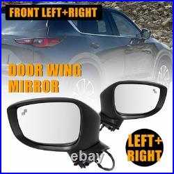 For Mazda CX5 2017-2022 Black Door Wing Mirror Heated Electric 9Wires Left Right