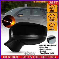 For Mazda CX-5 2017-2022 Black Door Wing Mirror Heated Electric 9Wires Left 2x