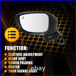 For Mazda CX-5 2017-2022 Black Door Wing Mirror Heated Electric 9Wires Left 2x