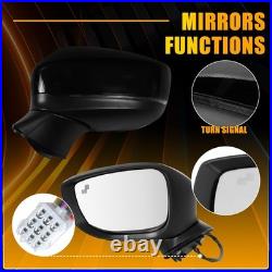 For Mazda CX-5 2017-2022 Black Door Wing Mirror Heated Electric 9Wires Left 2x