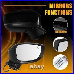 For Mazda CX-5 2017-2022 Pair L+R Black Door Wing Mirror Heated Electric 9Wires