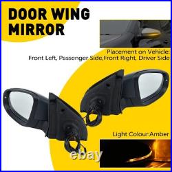 For VW Golf MK6 09-13 Grey Left & Right Wing Mirror Electric Heated Indicator UK